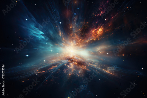 Big bang in deep space. Birth of the Universe