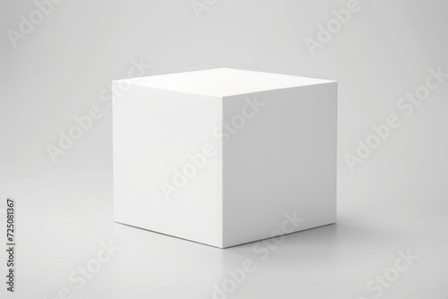 White box package isolated on white background. Generative AI
