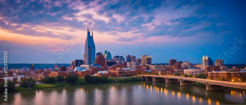 Panoramic view of charlotte north carolina at sunset, america, apartment, architecture, banking, beautiful, big, blue, building, business, carolina, center, charlotte, city, commerce, district, down