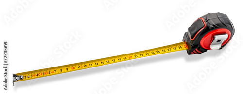 Measuring tape showing length 30 cm isolated