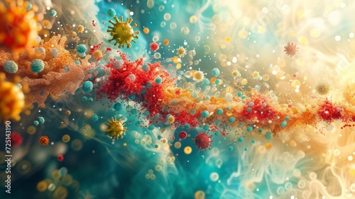 A conceptual illustration of the global fight against tuberculosis, with symbolic elements blending into a hopeful background