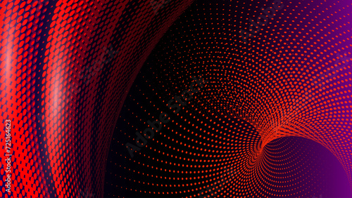 Vortex spiral halftone wallpaper with blended color effects