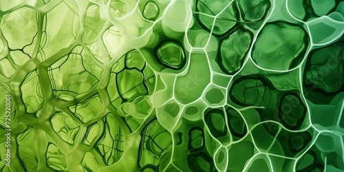 Abstract cellular pattern, with organic shapes in various shades of green