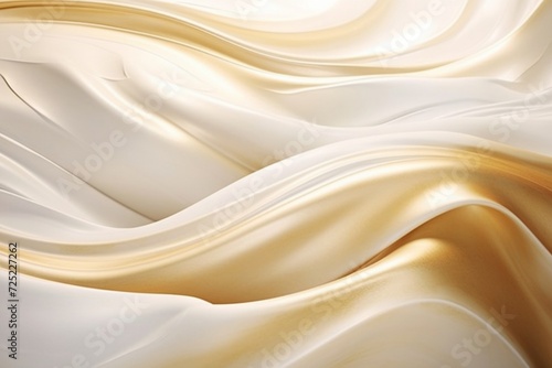 Liquid gold and pristine white intertwine in this HD snapshot, creating an abstract wavy masterpiece that shimmers in opulence.