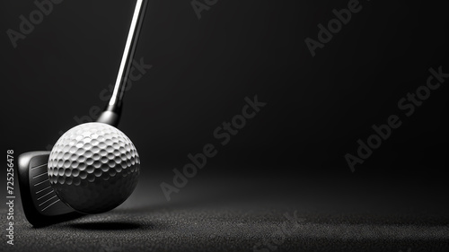 Sport and recreational day,a Golf ball on tee with golf club.