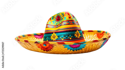 Cinco De Mayo hat, Mexican sombrero hat, PNG, transparent background, Generative ai