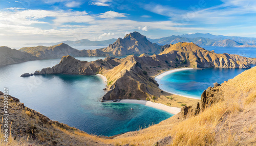 Scenic Vista from the Summit of Padar Island in the Komodo Islands, Flores, Indonesia