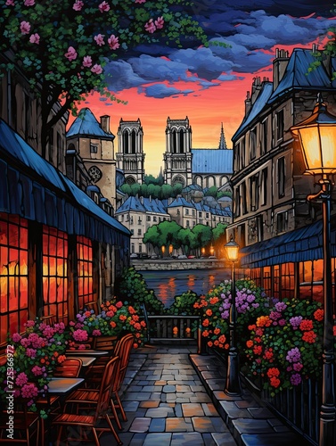 Romantic Riverside Scenes: Paris Street Art Meets Seine Beauty