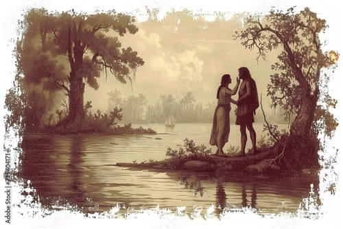 illustration of the biblical epic of Adam and Eve