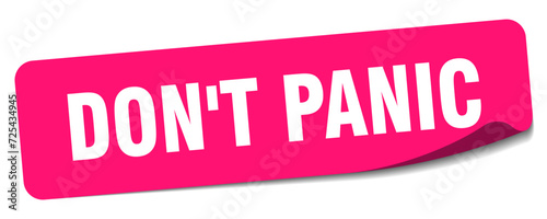 don't panic sticker. don't panic label