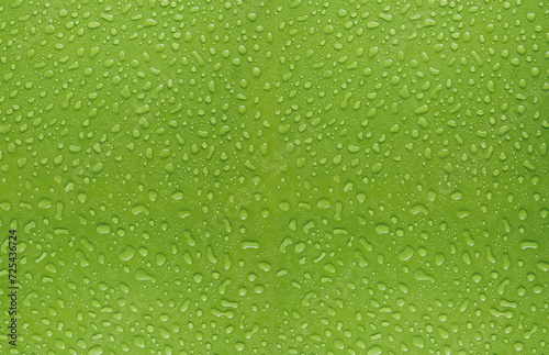 fundo verde com gotas de água