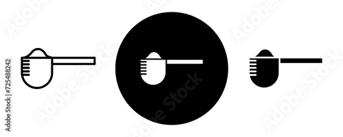 Scoop outline icon collection or set. Scoop Thin vector line art
