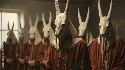 Members of a strange cult group