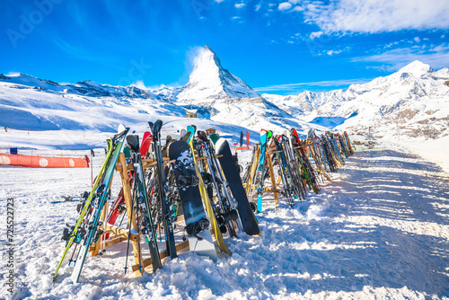 Matterhorn peak ski area in Zermatt, Valais