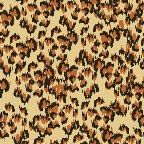 Leopard skin texture vector seamless pattern