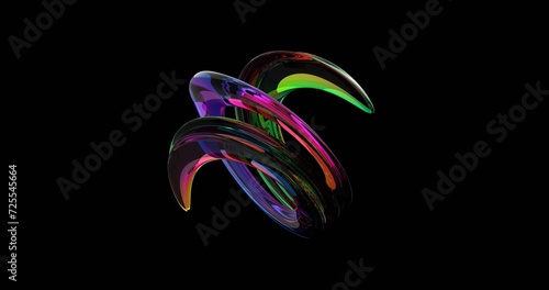 abstract background, 3D glass, or 3D glow wallpaper, 3D rendering