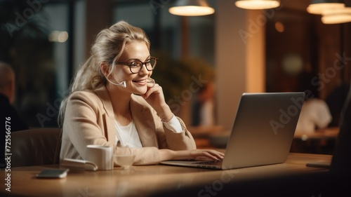 a young girl is working at a computer