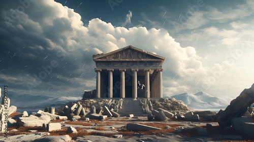 Fantasy ancient greek temple 