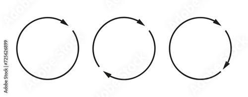 Arrow circle collection isolated. Rotate circle symbol vector illustration. PNG