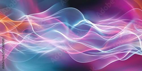 Kinetic energy waves, with dynamic lines and curves in vibrant colors, suggesting movement and rhythm