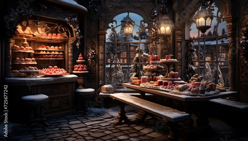 Bakery shop in the old city of Lviv, Ukraine.