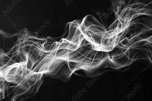 Elegant White Smoke Waves.