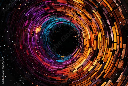 Abstract colorful circle background, Futuristic technology style