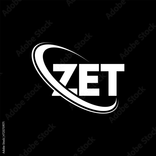 ZET logo. ZET letter. ZET letter logo design. Initials ZET logo linked with circle and uppercase monogram logo. ZET typography for technology, business and real estate brand.