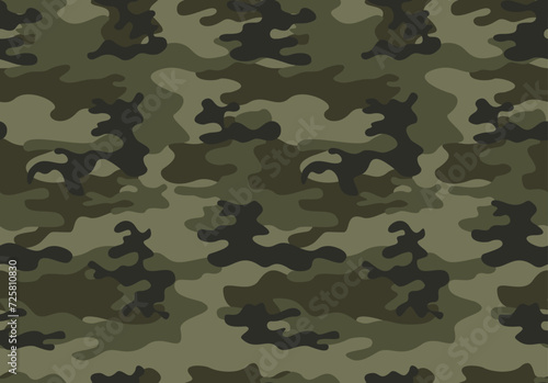 Army camouflage seamless pattern, modern classic background texture camouflage, hunting woodland print. Urban fashion design
