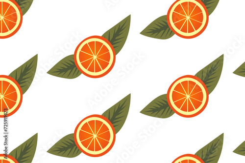 seamless pattern with oranges illustration