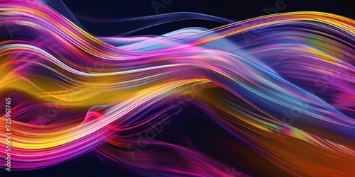 Kinetic energy waves, with dynamic lines and curves in vibrant colors