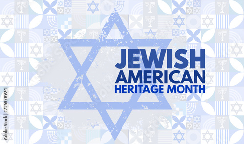 Jewish American Heritage Month. Poster, card, banner and background