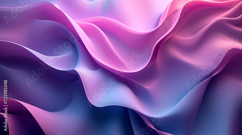 Beautiful Abstract 3D Background with Smooth Silky Shapes
