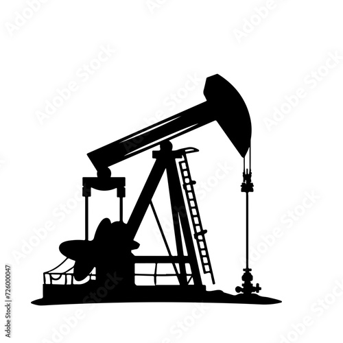 Oil Well Logo Monochrome Design Style
