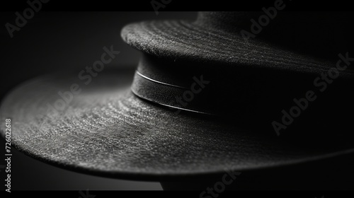 black hat on black background