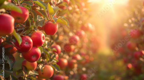 abundant apple harvest in a scenic orchard