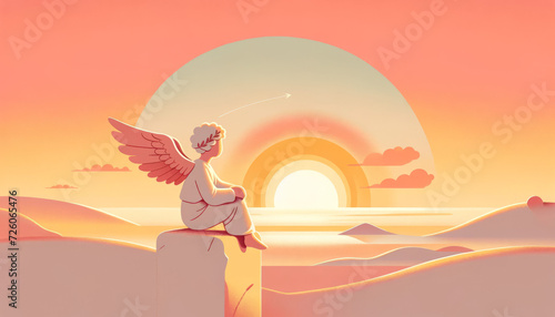 A whimsical, animated-style depiction of Eros's Sunrise.