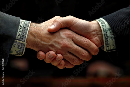 handshake between two professional lobbyists ready to make a deal, generative ai