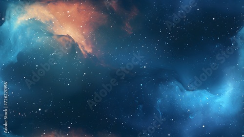  watercolor background stars and galaxies seamless pattern.