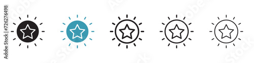 Recognition Vector Icon Set. Exceptional Client Service Quality vector symbol for UI design.