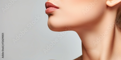 Woman face with chin After Treatment