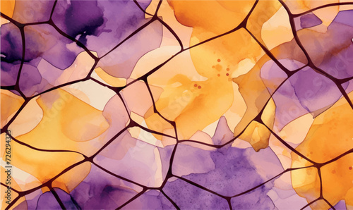 background of watercolor mosaic orange violet