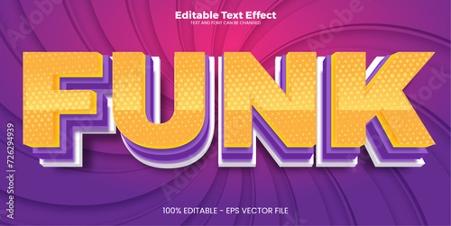 Funk editable text effect in modern trend style