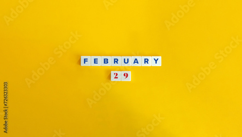 February 29, Leap Year Banner and Concept.