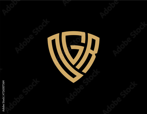 OGR creative letter logo design vector icon illustration 