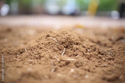 pile of sandy loam soil showing its coarse texture
