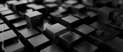 black cubes abstract geometric background
