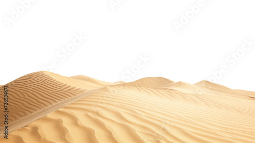 Sand dunes isolated on transparent or white background, png