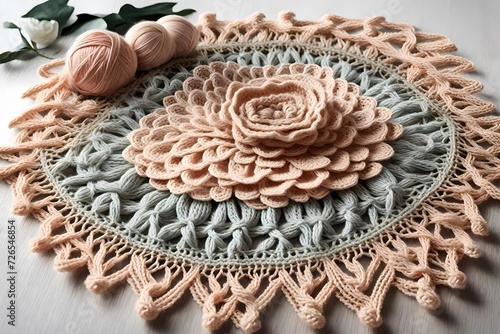 lace doily on white background