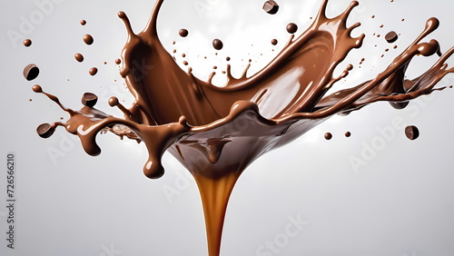 sweet milk chocolate splash isolated Stock Illustration